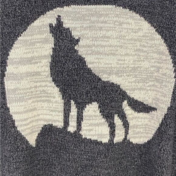 Urban Pipeline Howling at the Moon Men's Cotton Blend Crew Neck Sweater Size M - Picture 3 of 4